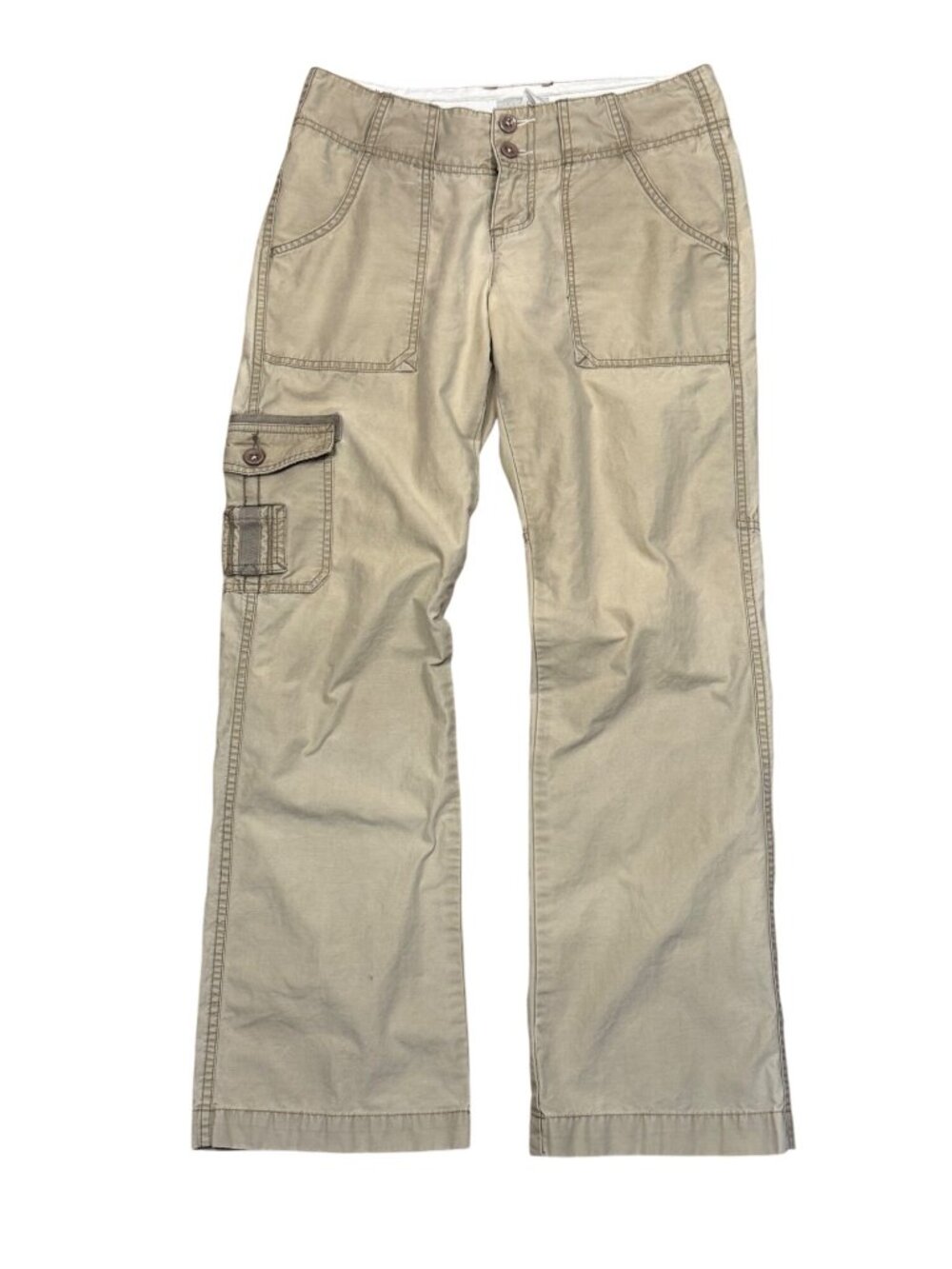 Y2K Horny Toad Womens Khaki Hiking Utility Cargo Pants Bootcut Cotton Size 4 EUC